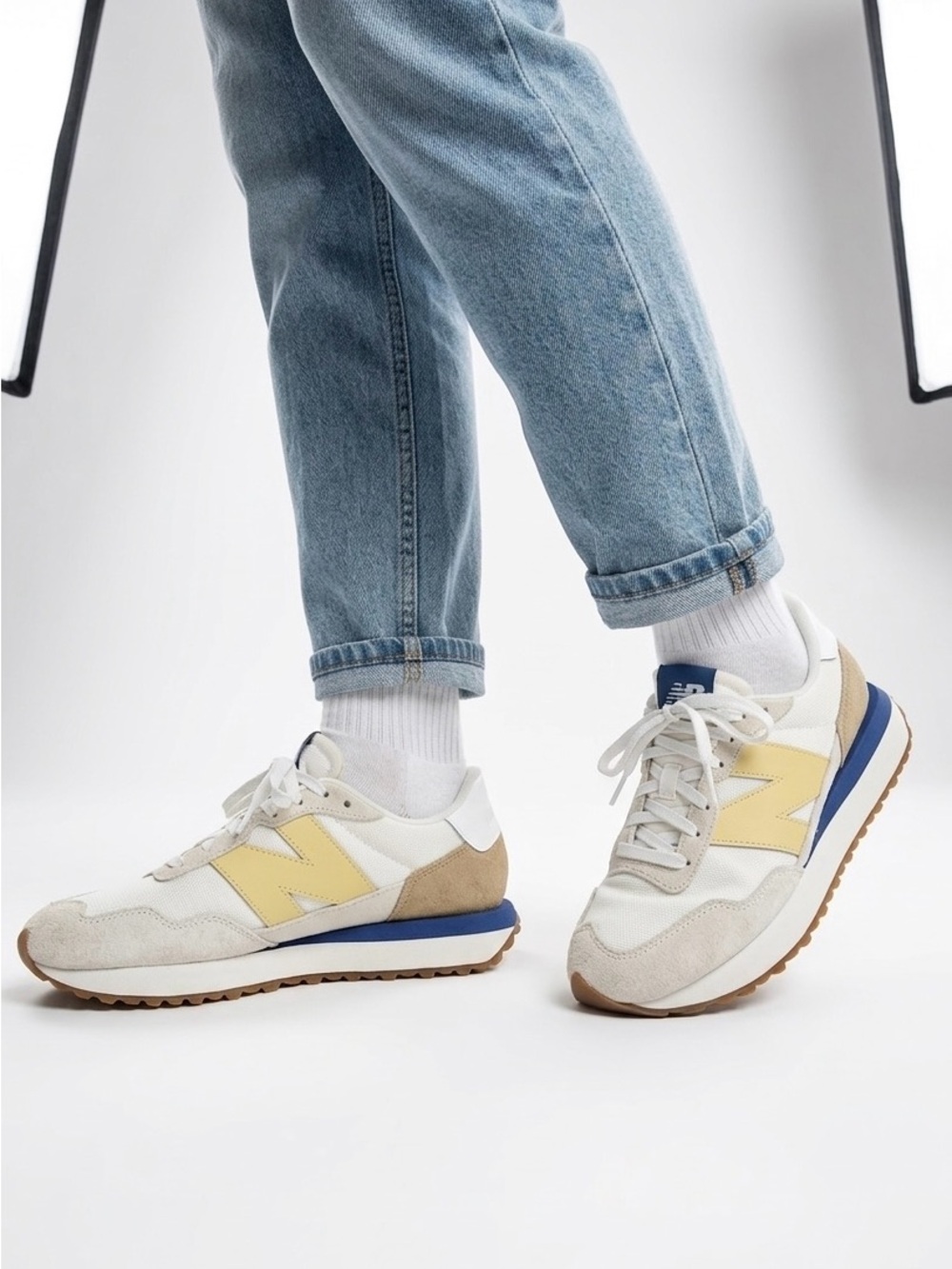 New Balance 237 Sea Salt Hay Yellow Retro Sneaker 7